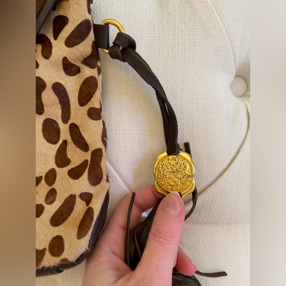 Vince Camuto Leopard Pony Hair & Leather clutch - Picture 7 of 8